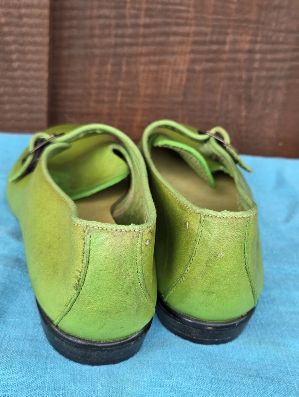 Viner 1960s Green Leather Shoes - Picture 5 of 7